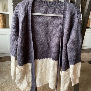 Color block cardigan